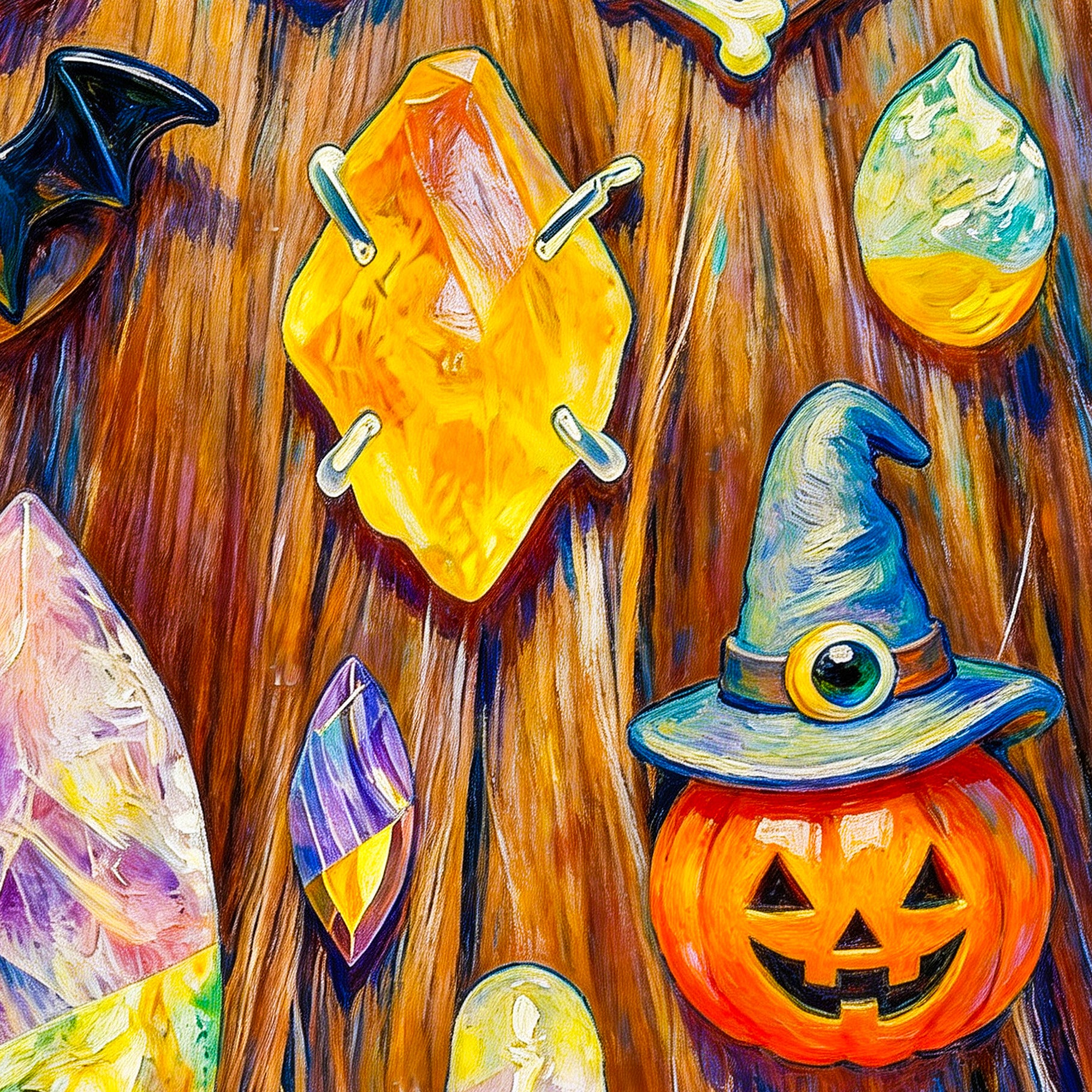 Mystic Halloween Treasures Folding Compact Mirror