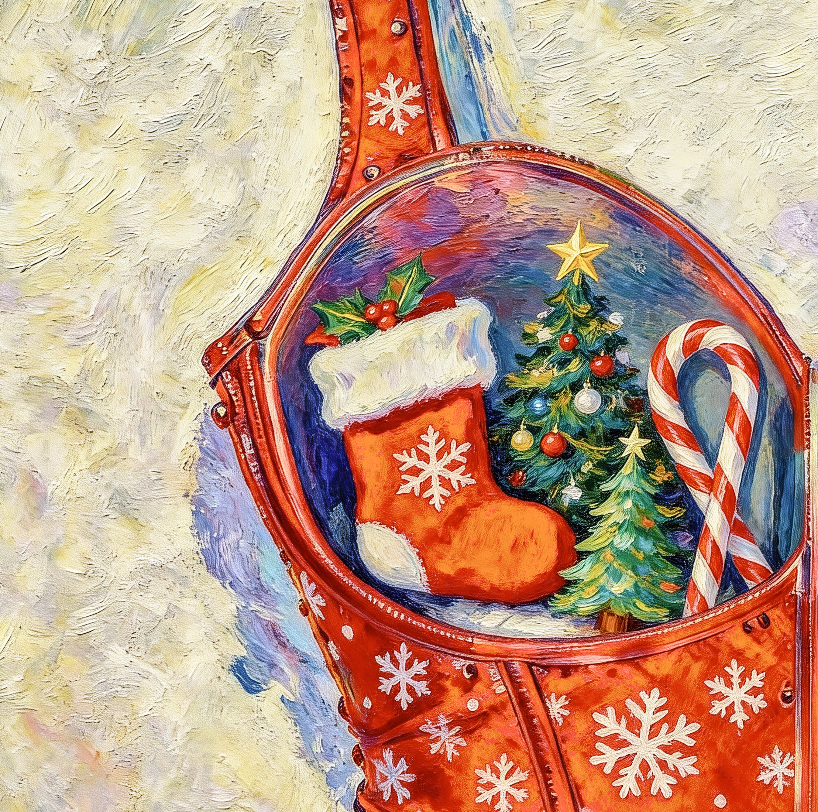 Christmas Cheer Folding Compact Mirror