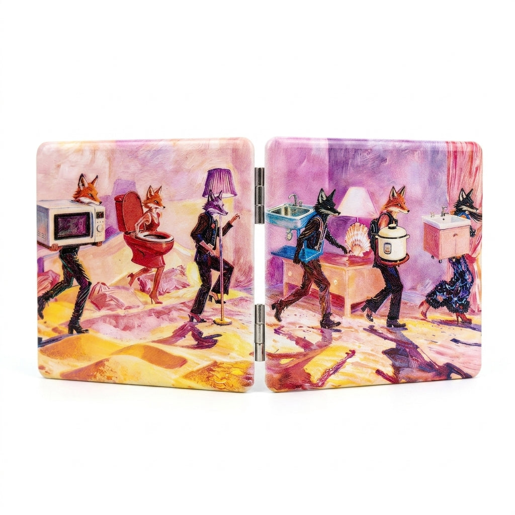 Whimsical Fox Household Parade Folding Mirror