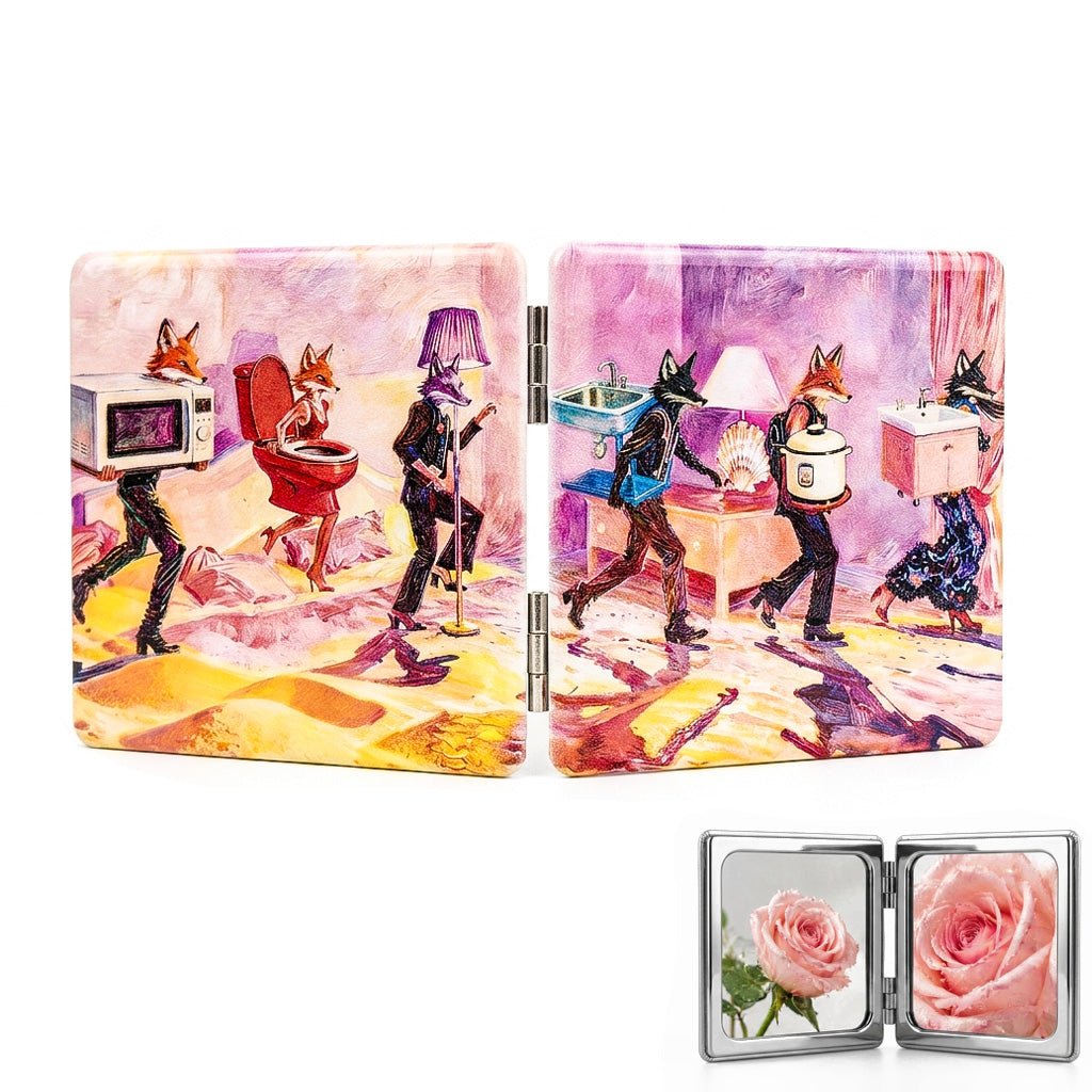 Whimsical Fox Household Parade Folding Mirror